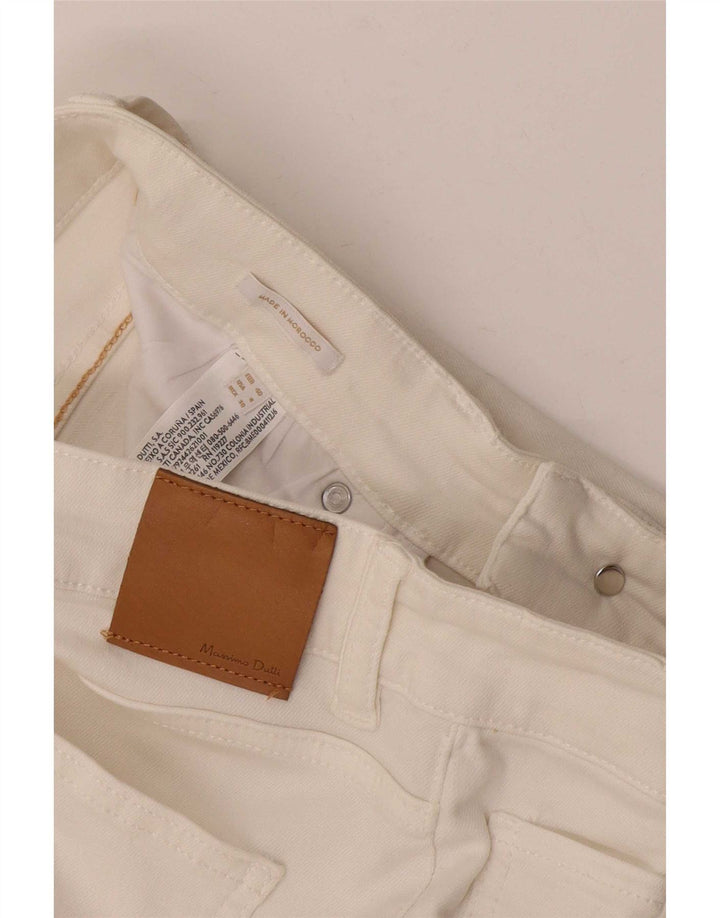 Damskie jeansy Bootcut Massimo Dutti EU 40 Medium W30 L34 Biała bawełna