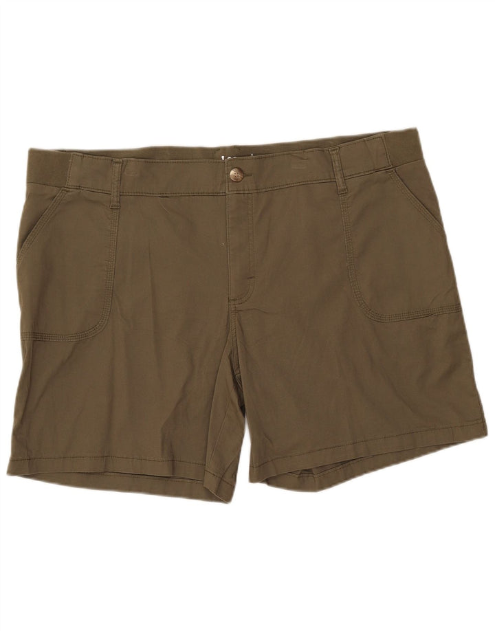 Damskie spodenki chino LEE Riders ze średnim stanem US 22 3XL W44, bawełna khaki