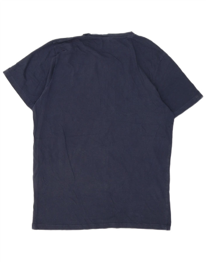 Męski T-shirt z grafiką Jack & Jones o regularnym kroju, średni, granatowy, bawełniany