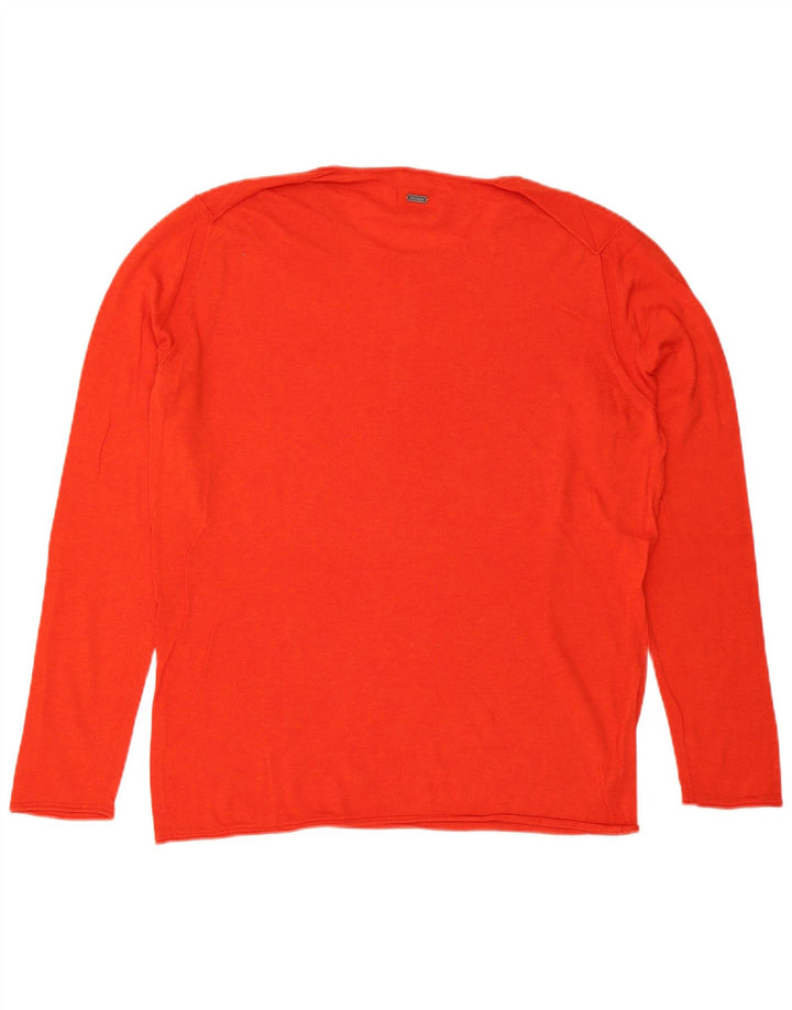 Męski sweter z okrągłym dekoltem Hugo Boss 2XL w kolorze czerwonym