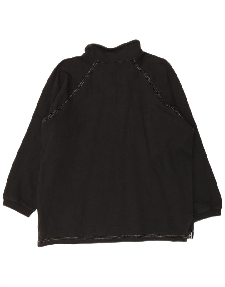 Męski sweter Champion z grafiką i zamkiem błyskawicznym, średni czarny, bawełniany