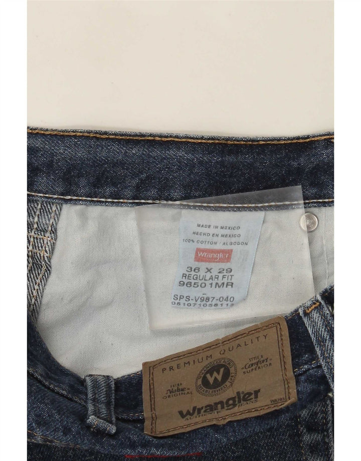 Męskie jeansy Wrangler o prostym kroju W36 L29, niebieskie, bawełniane