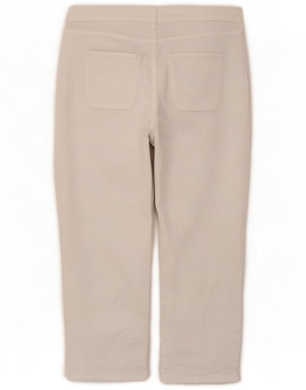 Fat Face Damskie Hamble Capri Jeans UK 12 Medium W30 L21 Biała bawełna