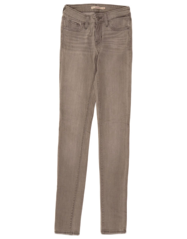 Damskie jeansy Levi's 711 Skinny W23 L32 Szara bawełna