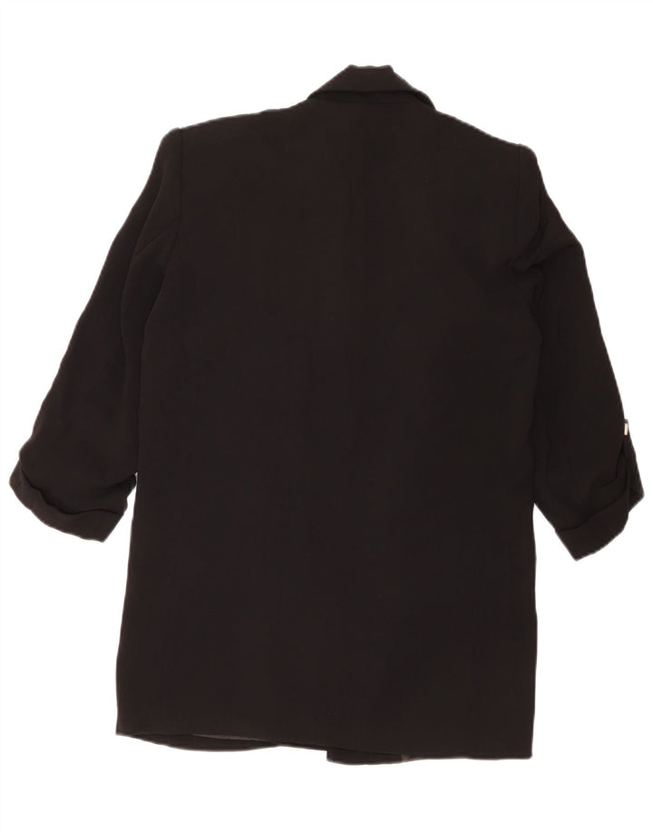 Damska marynarka Zara Oversize z rękawami 3/4 i otwartymi, UK 6 XS, czarny poliester