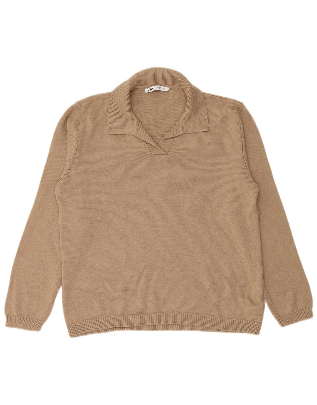 Damski sweter z golfem Zara UK 14 średni beż