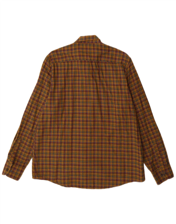 Lerros Męska koszula flanelowa XL khaki w kratę, bawełniana