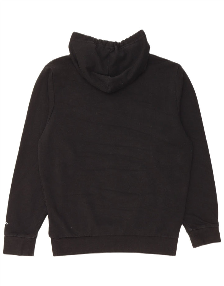 Damska bluza z kapturem Kappa z grafiką, średnia czarna bawełna