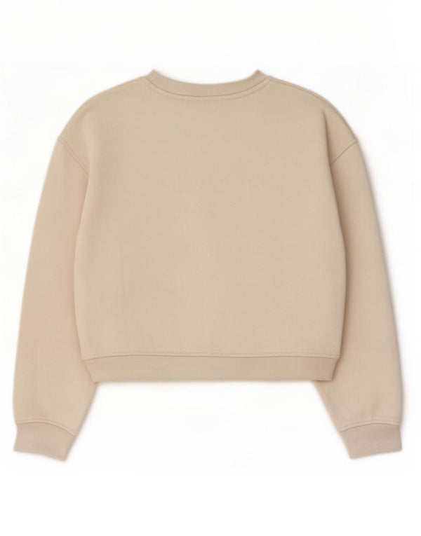 Damska bluza Zara Crop Sweter UK 14 Średnia złamana biała bawełna