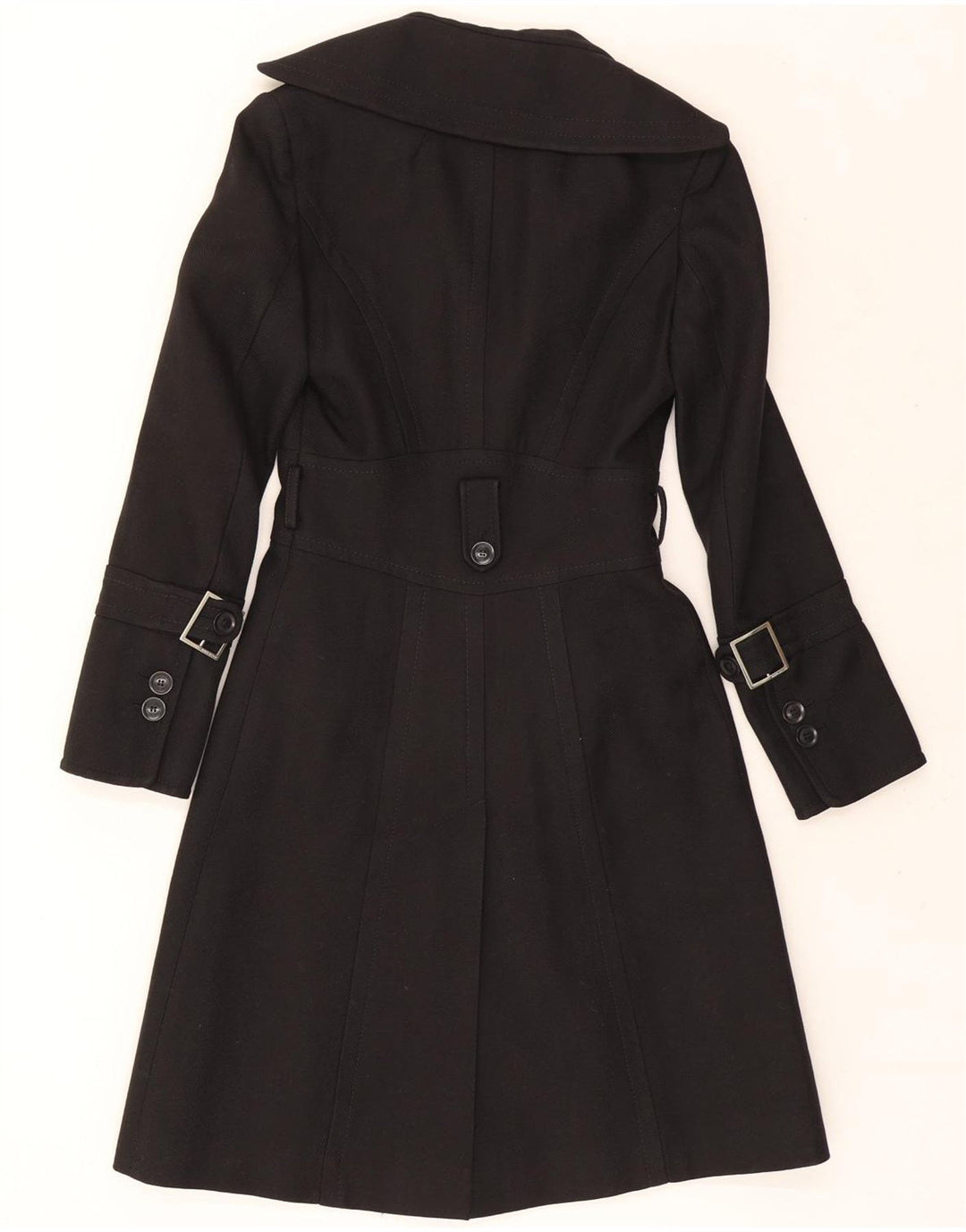 Karen Millen Płaszcz damski UK 8 Small Black Wełna