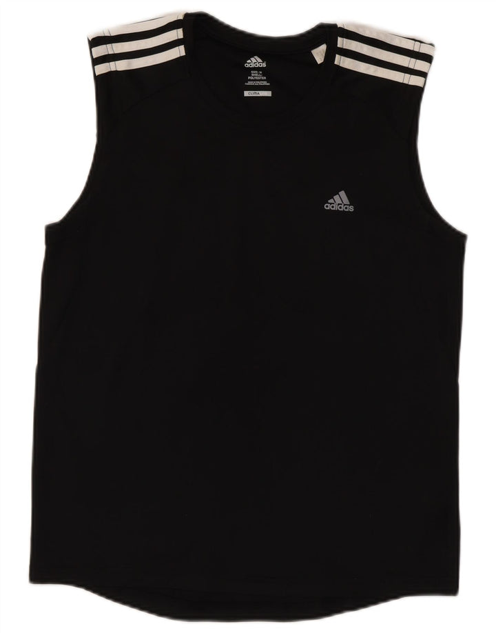 ADIDAS Mens Climalite T-Shirt Top Medium Black Polyester