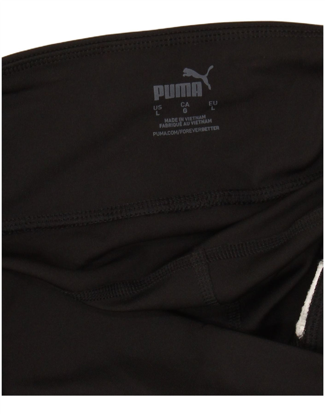 PUMA Womens Graphic Capri Leggings UK 14 Large  Black
