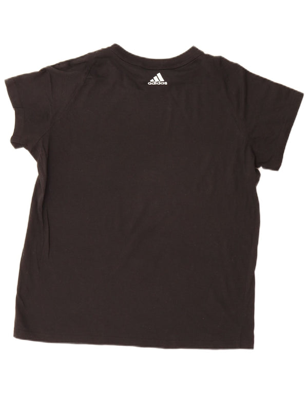Adidas Womens Graphic T-Shirt Top UK 20/22 XL Black