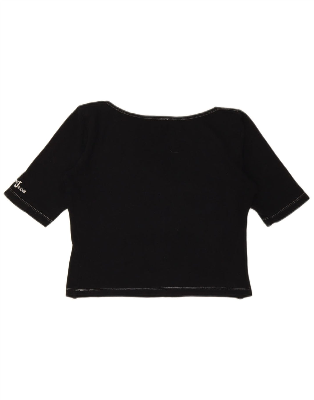 Damski T-shirt Armani Jeans Crop Top IT 44 Średni Czarny