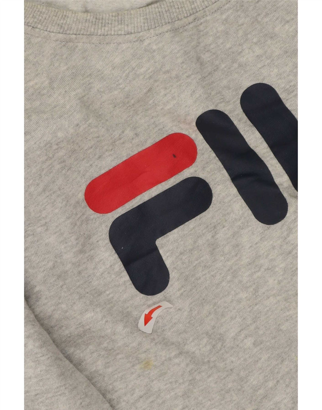 Męska bluza z grafiką Fila, średnioszara, bawełniana w plamki