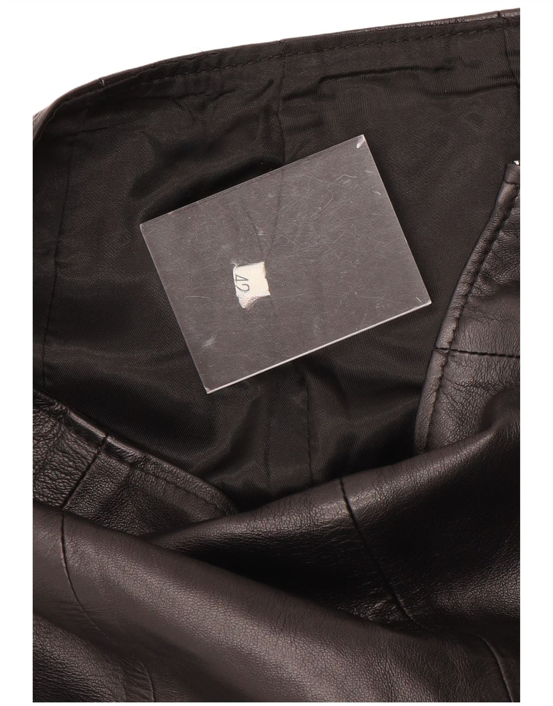 Vintage damska skórzana spódnica z wysokim stanem IT 42 Medium W24 czarna