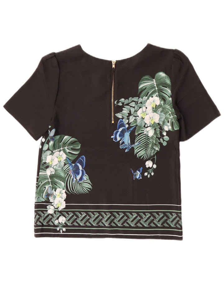 Bluzka damska Oasis Top UK 6 XS Czarny kwiatowy poliester