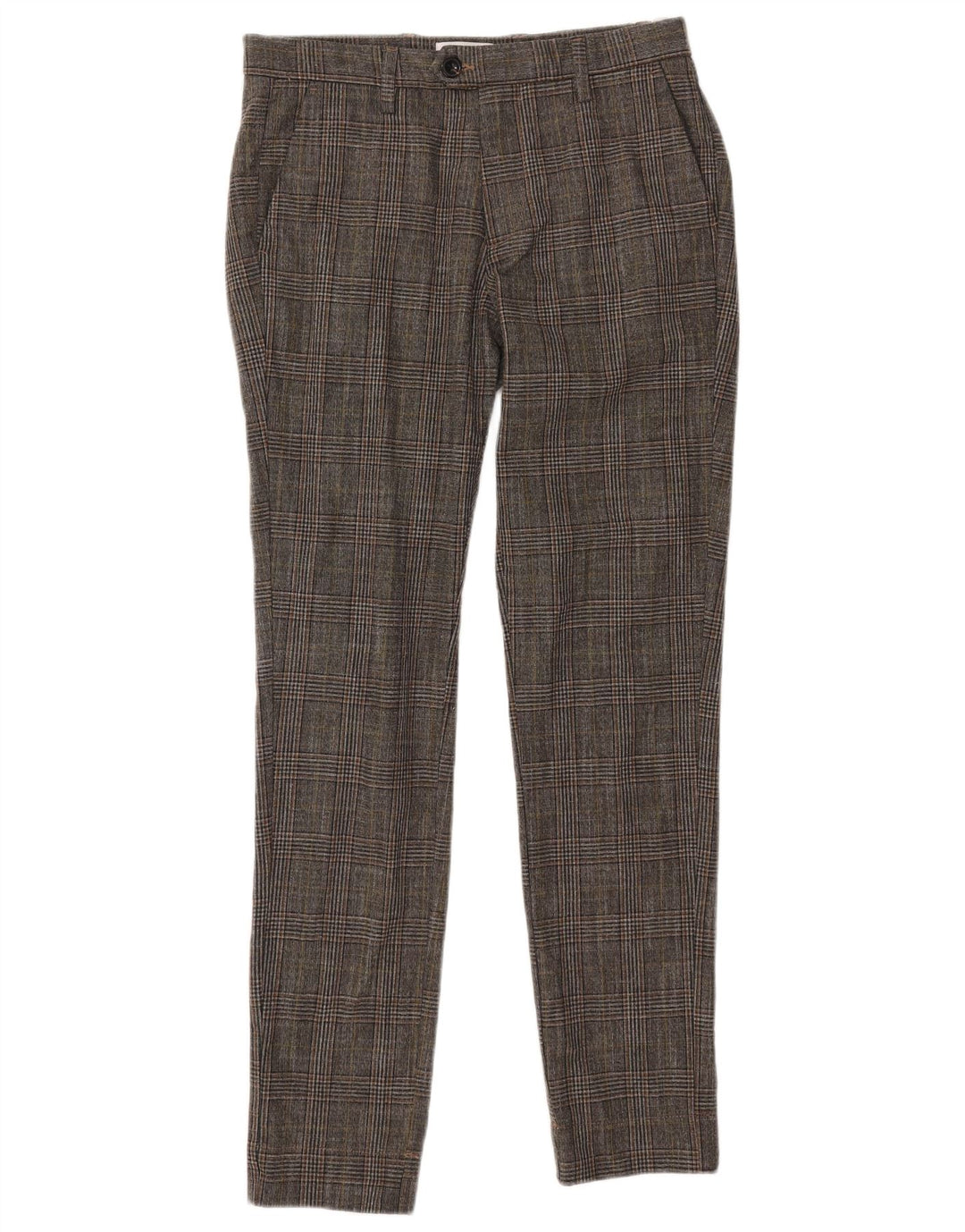 Męskie spodnie garniturowe Jack & Jones W30 L32 Szara krata, poliester
