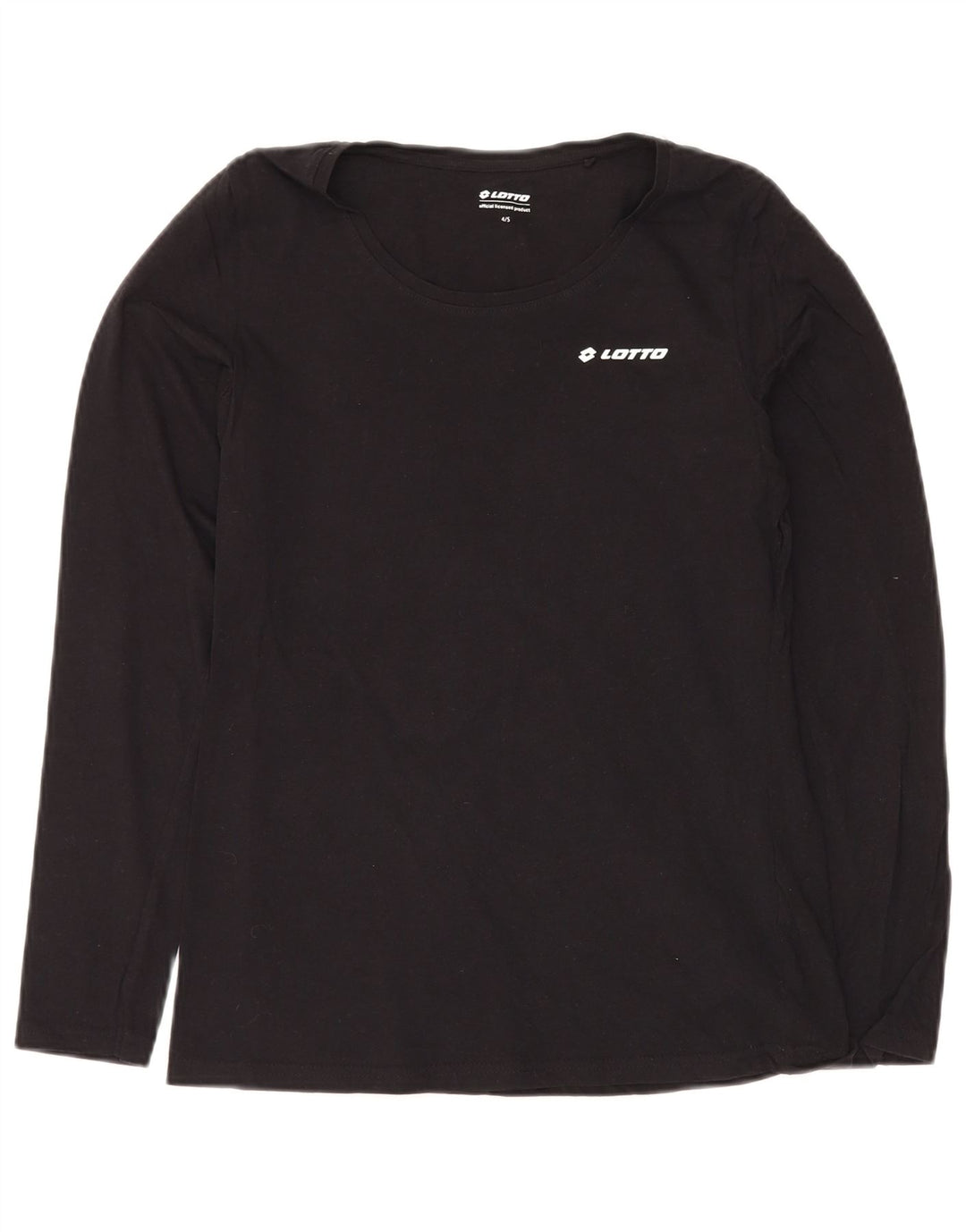 Top damski LOTTO z długim rękawem UK 10, mały, czarny, bawełniany