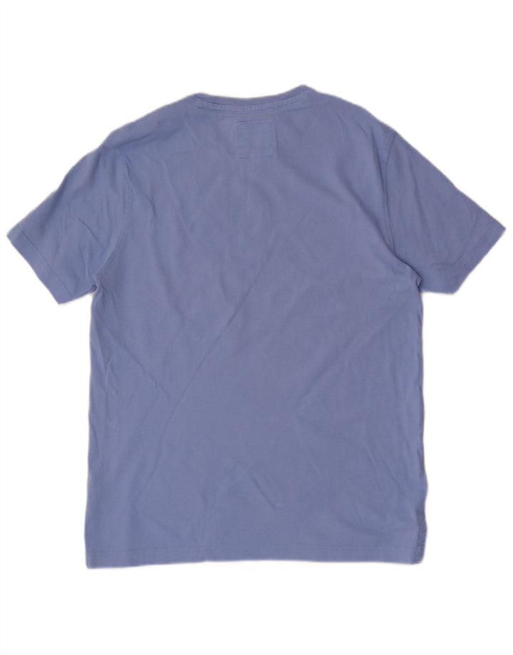 CREW CLOTHING Męski T-shirt Top Średni Niebieski Bawełniany