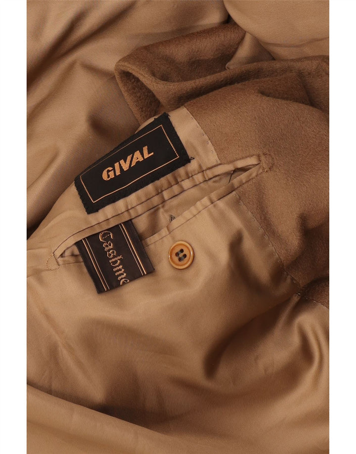 Vintage męski płaszcz UK 40 duży beżowy kaszmir