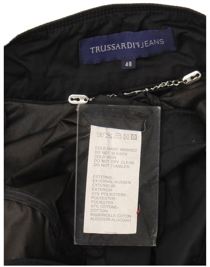 Damska kurtka wojskowa Trussardi Jeans IT 48 XL, czarna, poliester