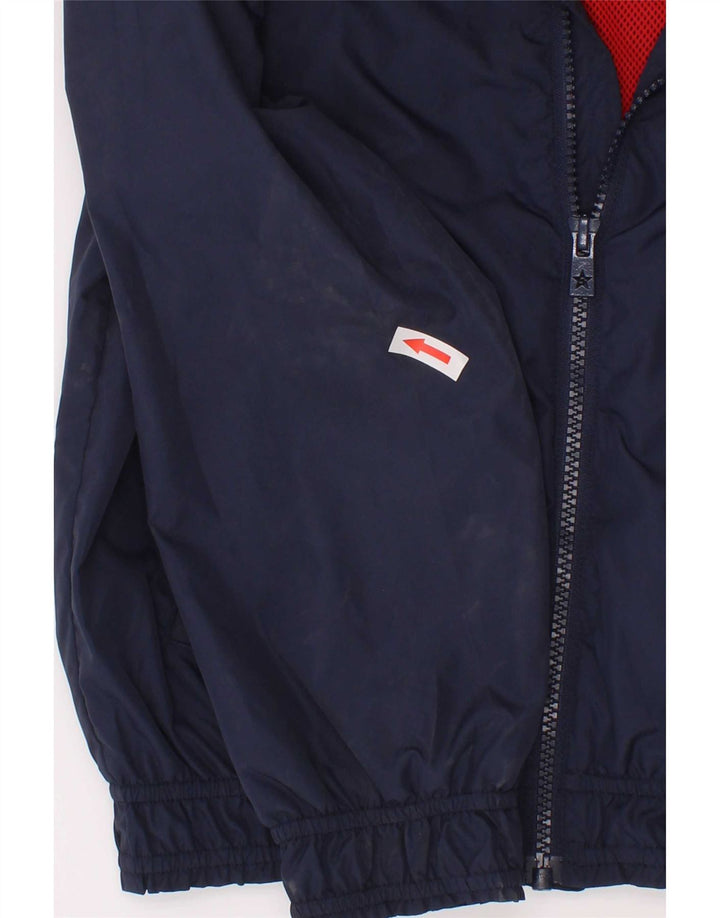 Tommy Hilfiger Chłopięca kurtka bomberka z kapturem, 7-8 lat, granatowa, poliester
