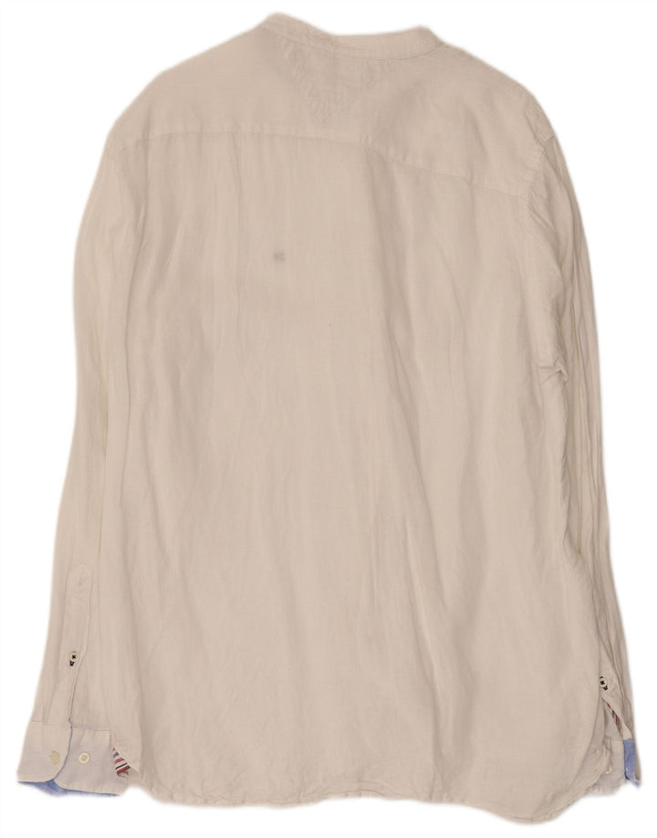 Męska koszula o regularnym kroju TOMMY HILFIGER, duża, biała, lniana