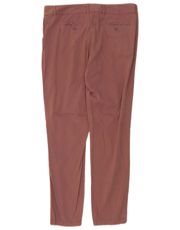 Marks & Spencer Damskie spodnie chino slim UK 14 Large W36 L30 Różowa bawełna