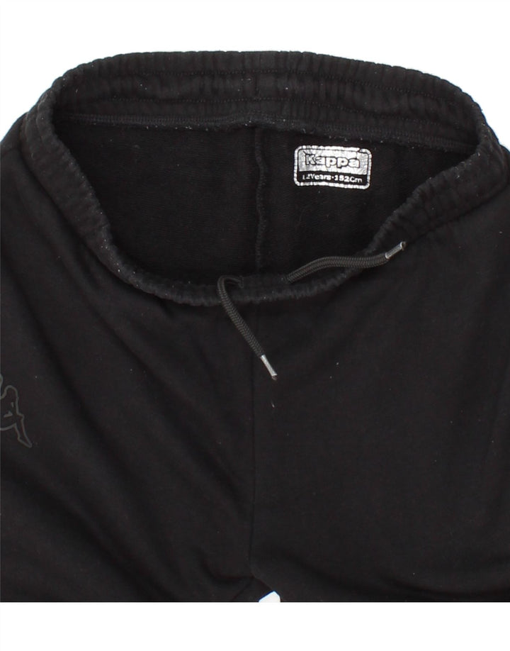 KAPPA Boys Tracksuit Trousers Joggers 11-12 Years Black Vintage Kappa and Second-Hand Kappa from Messina Hembry 