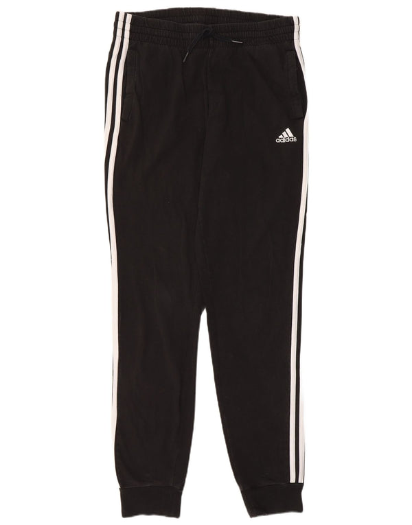 Damskie spodnie dresowe ADIDAS Joggers UK 12/14 Średnia czarna bawełna