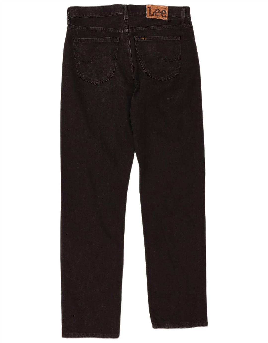 LEE Męskie proste dżinsy W34 L34 Czarne bawełniane