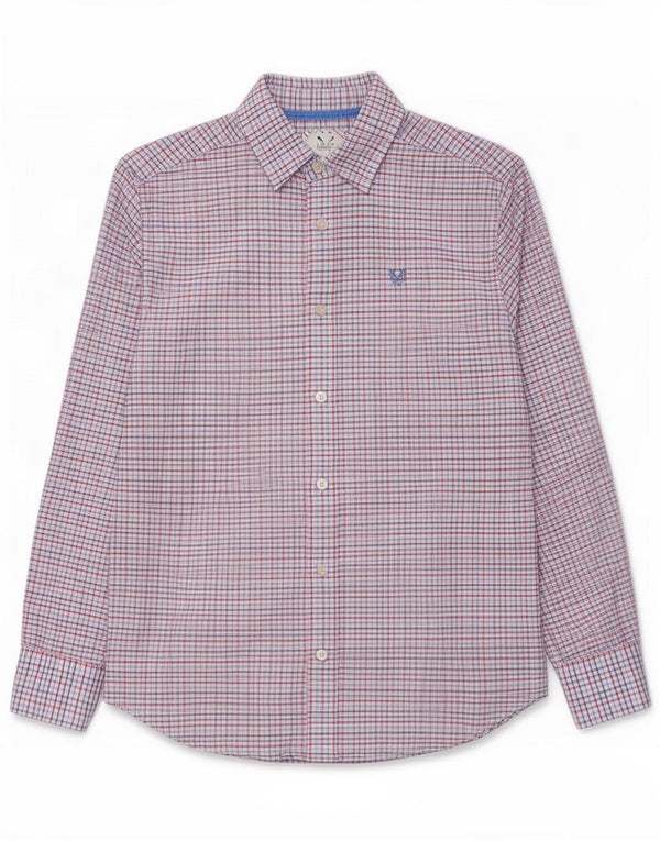 Crew Clothing Męska koszula o klasycznym kroju, mała, wielobarwna, bawełniana krata