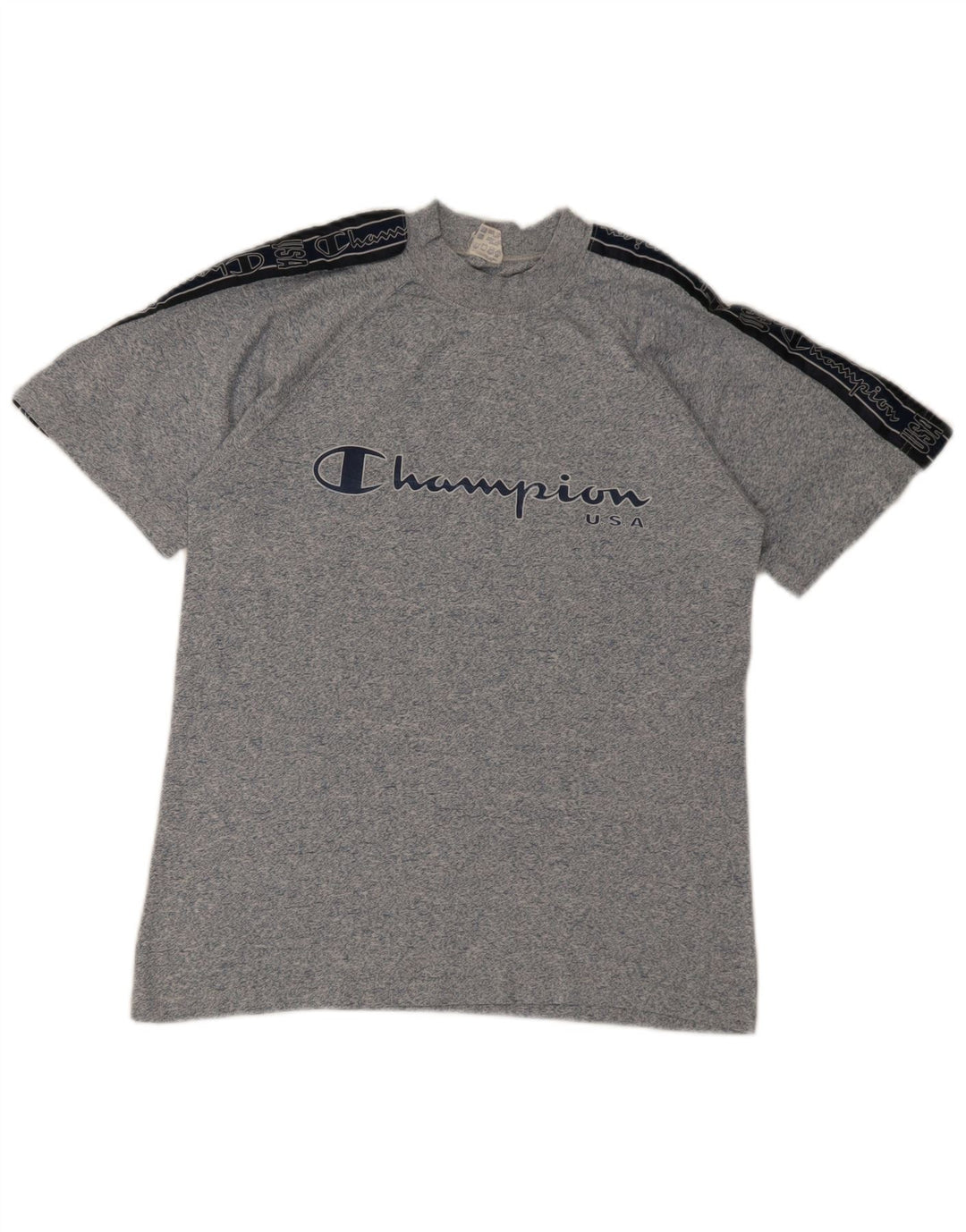 Męski T-shirt Champion z grafiką, mały, niebieski nakrapiany