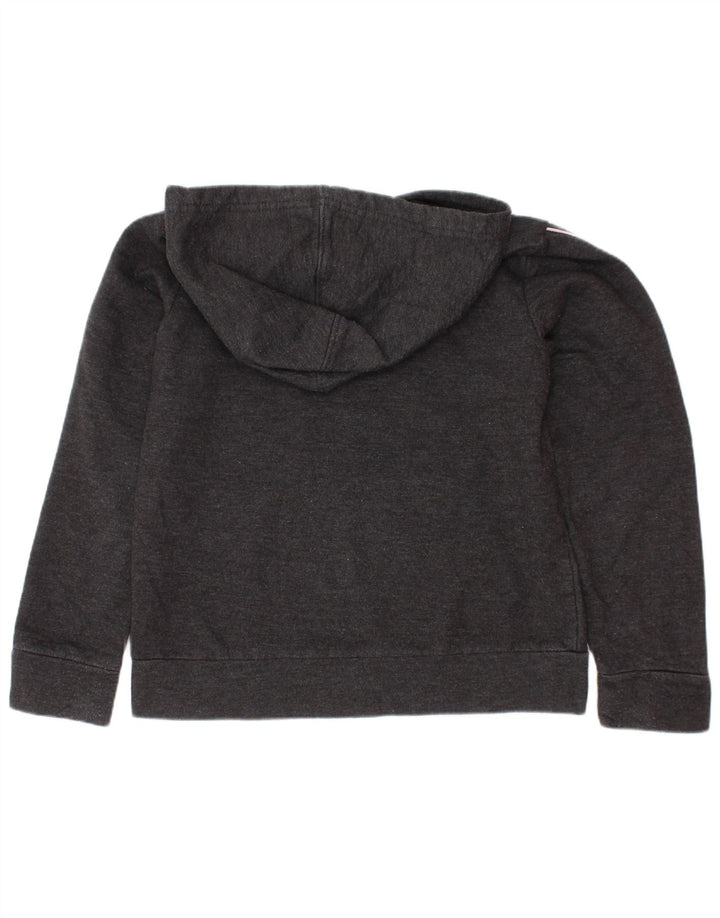 Dziewczęcy sweter z kapturem i grafiką PUMA, 6-7 lat, mały, szary, bawełniany