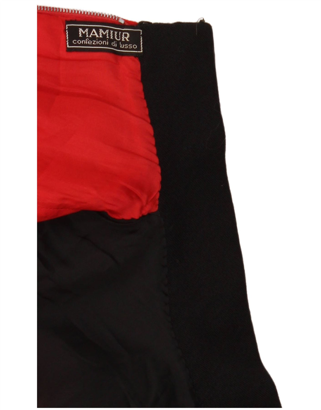 Damska sukienka o linii A z długim rękawem VINTAGE UK 12 w kolorze średniej czerwieni