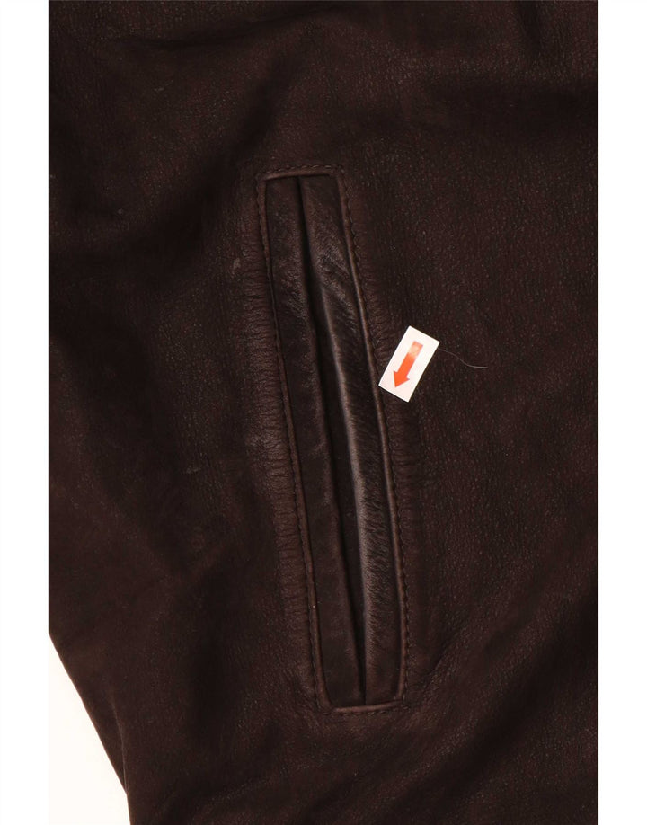 Vintage męska kurtka skórzana UK 36 Small Brown