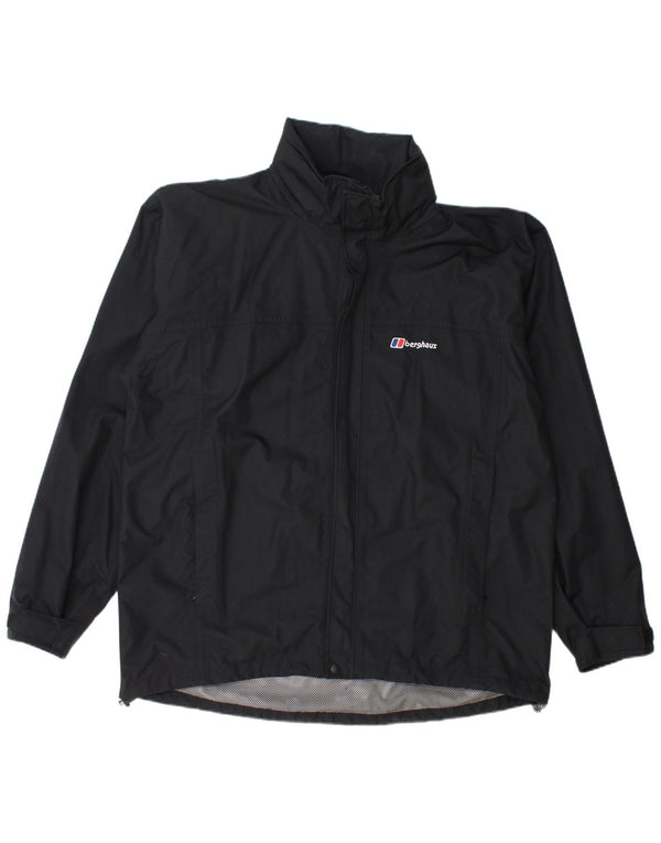 Męska kurtka przeciwdeszczowa z kapturem Berghaus UK 42 XL, czarny nylon