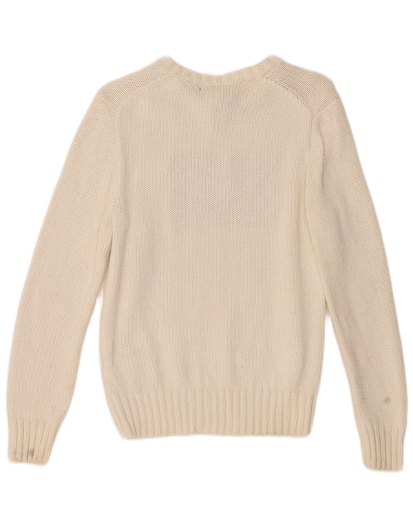 Sweter dziewczęcy Polo Ralph Lauren z dekoltem w łódkę, 14-15 lat, duży, biały