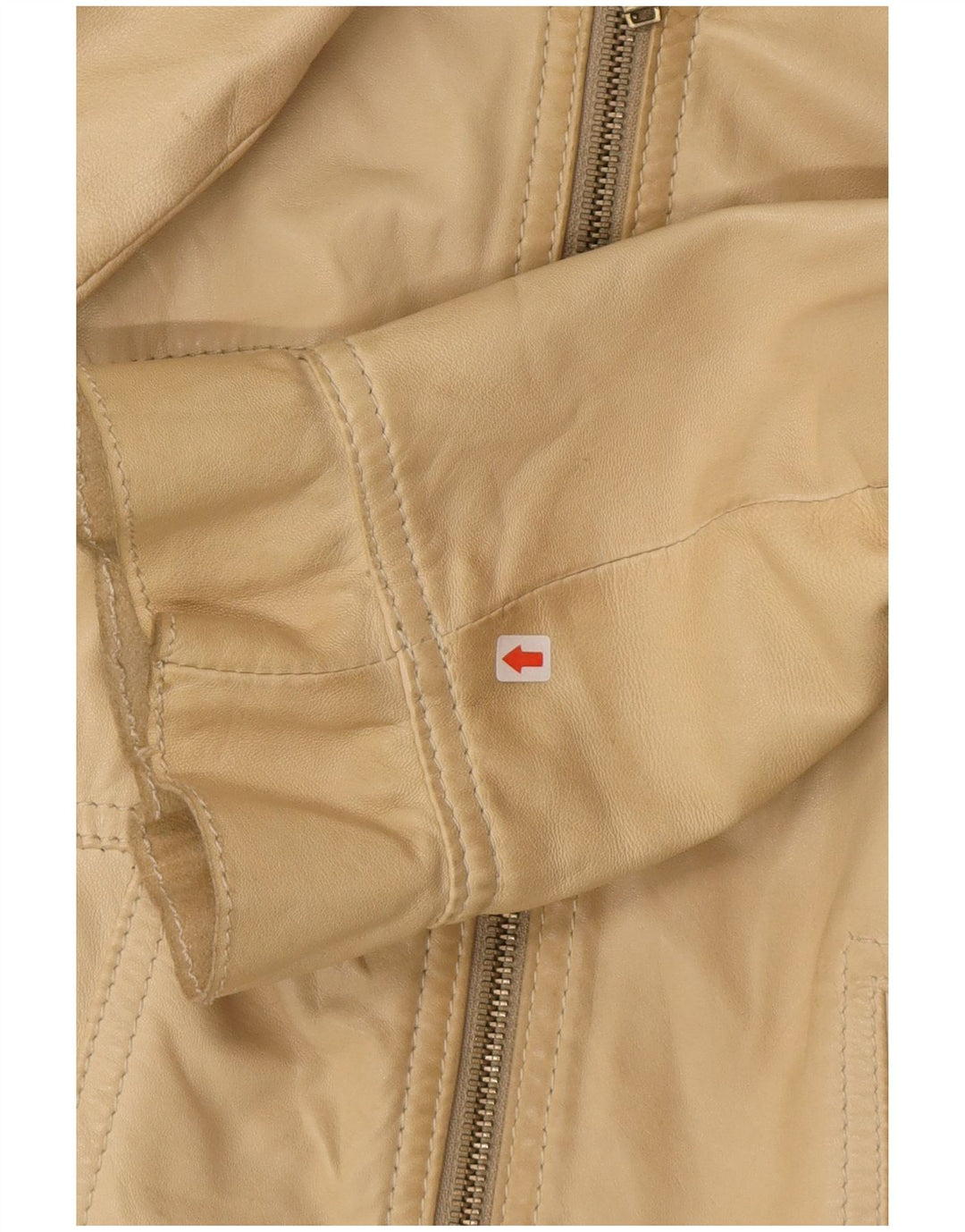 Damska kurtka skórzana Valentino IT 40 Small Beżowa skóra