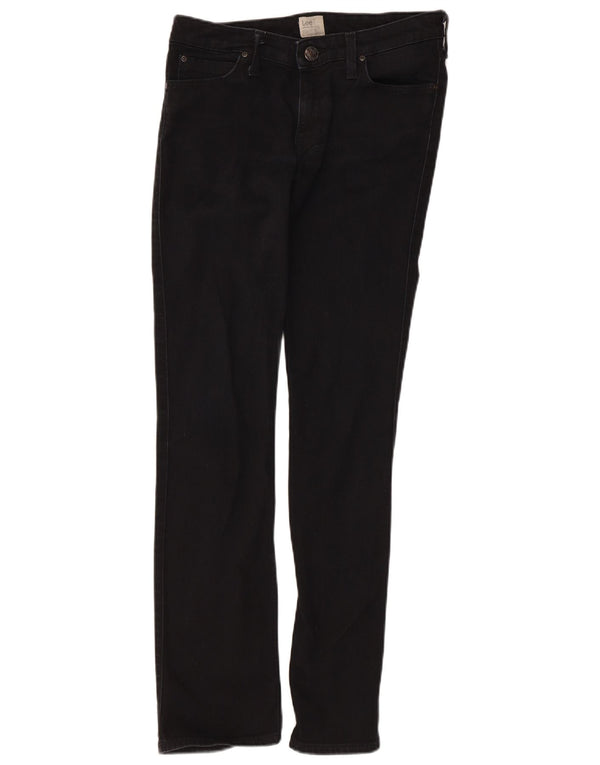 Damskie spodnie Lee Marlin Straight Casual W29 L31 Czarna bawełna