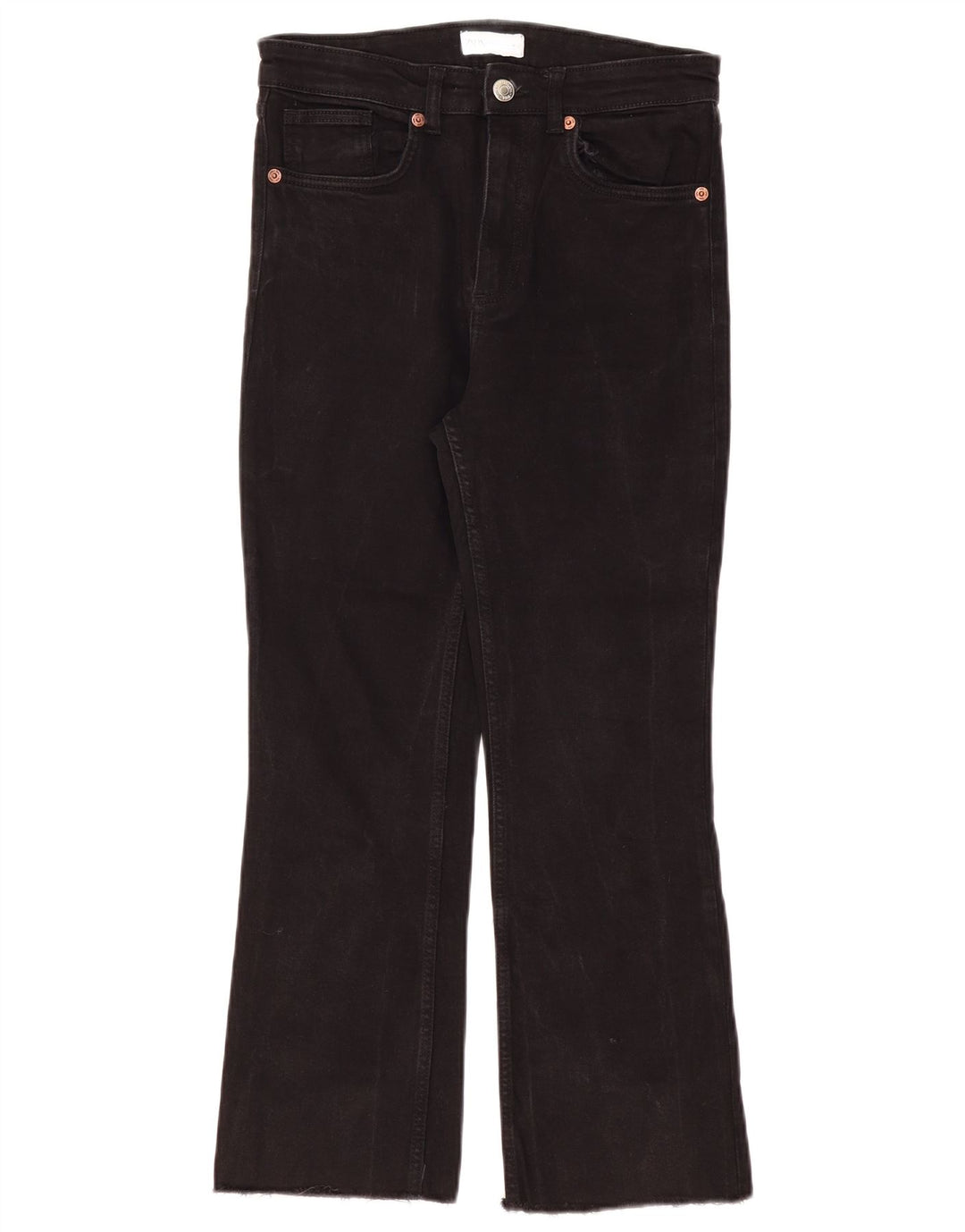 Damskie jeansy Bootcut z wysokim stanem Zara EU 40 Medium W30 L26 Czarne