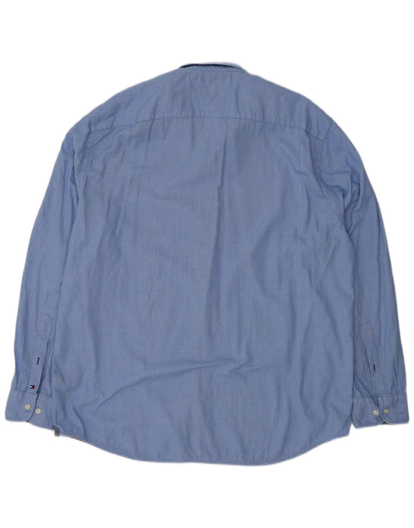 Koszula męska Tommy Hilfiger 2XL niebieska bawełniana w cętki