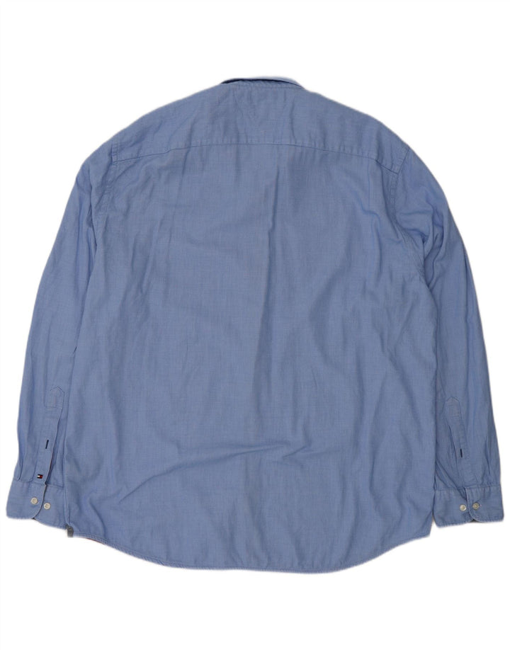 Koszula męska Tommy Hilfiger 2XL niebieska bawełniana w cętki