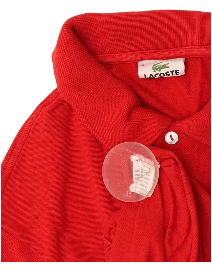 Męska koszulka polo Lacoste, rozmiar 4, średnia czerwona, bawełniana