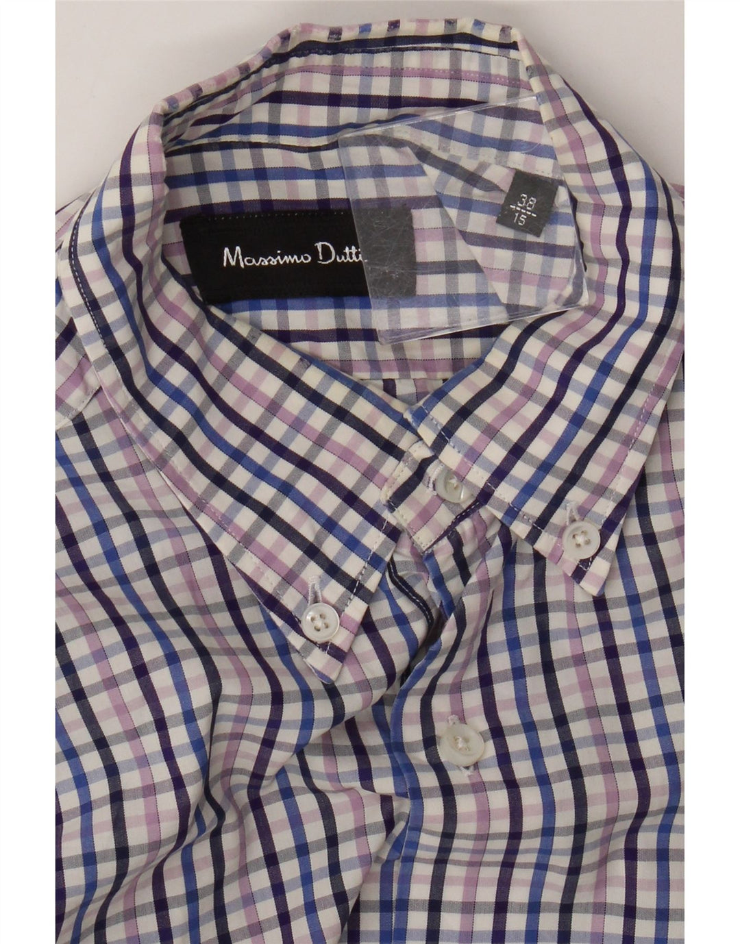 Koszula męska Massimo Dutti rozmiar 38 15, średnia wielobarwna kratka