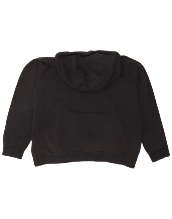 Nike Womens Relaxed Fit Hoodie Jumper UK 18 XL Black Cotton