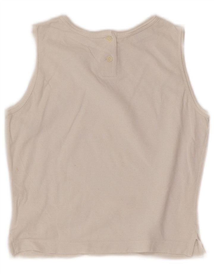 Damska kamizelka Lacoste Crop Top, rozmiar 36, mała, biała, bawełniana