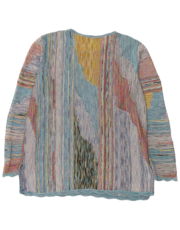 MARCAZZANI Damski sweter z okrągłym dekoltem UK 16, duży, wielokolorowy