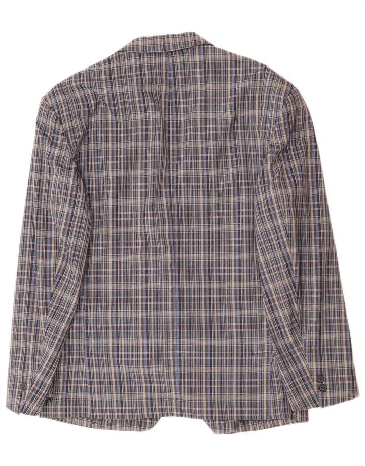 Męska marynarka zapinana na 2 guziki GREEN FOX EU 48, średnia szara kratka